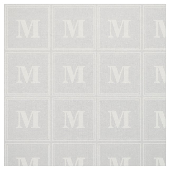Monogramm hellgraue Streifen Stoff (Muster)
