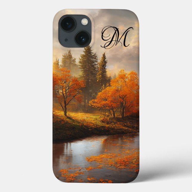 Monogramm Herbst Case-Mate iPhone Hülle (Rückseite)