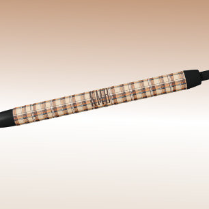 Monogramm Herbst-Herbst Kariertes Muster Tinte Kugelschreiber