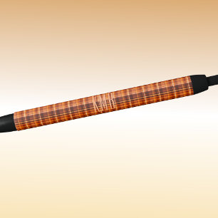 Monogramm Herbst-Herbst Kariertes Muster Tinte Kugelschreiber
