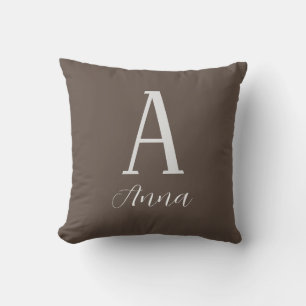Monogramm Herbstfarben Kissen