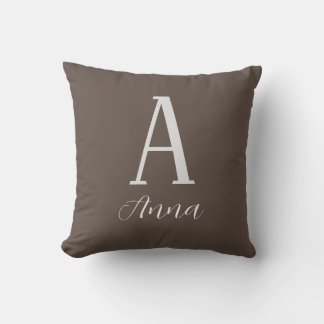 Monogramm Herbstfarben Kissen