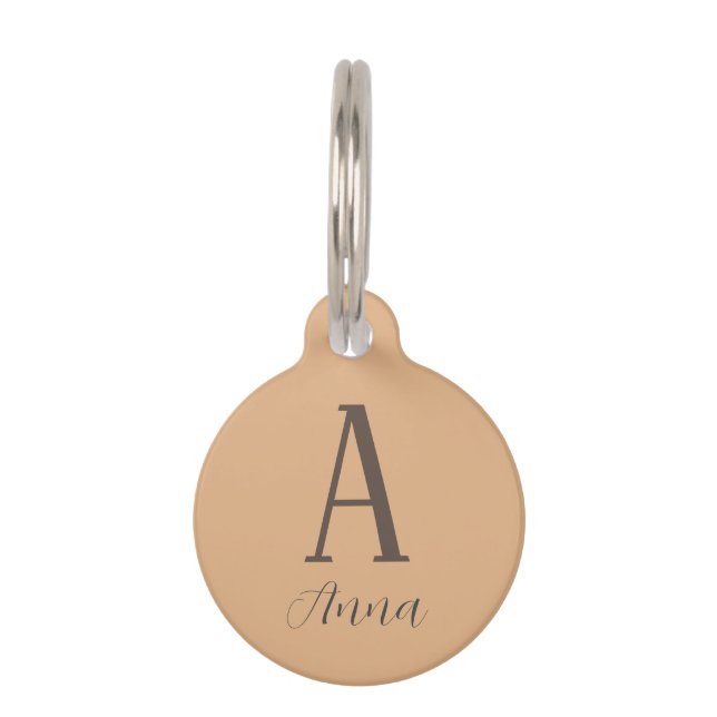 Monogramm Herbstflasche Haustiermarke (Vorderseite)