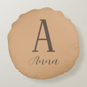 Monogramm Herbstflasche Rundes Kissen