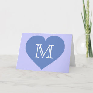 Monogramm Herz Babyblau