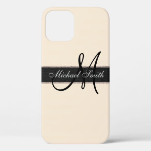 Monogramm Hintergrund für antike weiße Farbe Case-Mate iPhone Hülle