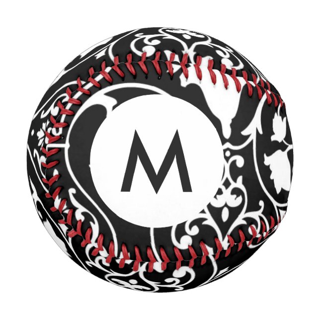 Monogramm - Hintergrund für eine antike Schriftrol Baseball (Vorderseite Links)