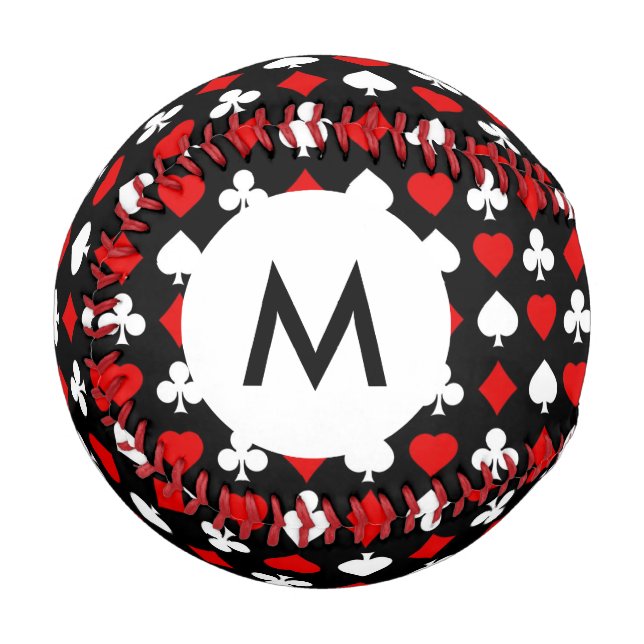 Monogramm Hintergrund mit Anzügen Baseball (Vorderseite Links)