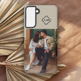 Monogramm Hinzufügen eines eigenen Foto-Farbblocks Samsung Galaxy Hülle