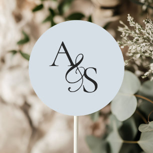 Monogramm, Hochzeit Runder Aufkleber