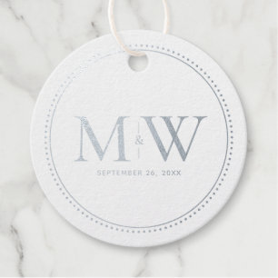 Monogramm-Hochzeit von Elegant Couple Geschenkanhänger