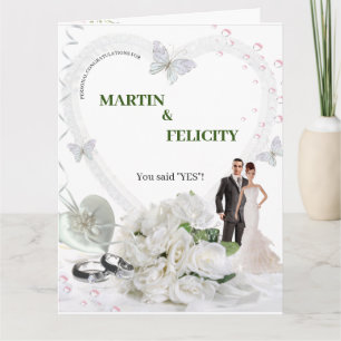 Monogramm Hochzeit zeichnend Grußkarte Karte