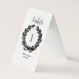 Monogramm Hochzeitskreide-Illustration-Tischnummer