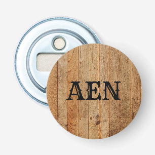 Monogramm Holz Rustikal Landhausstil Braun Schwarz Flaschenöffner