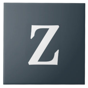 Monogramm Holzkohle Stilvolle Farbkomplementierung Fliese