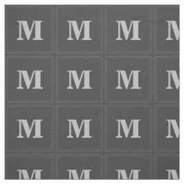 Monogramm-Holzkohlequadrate Stoff
