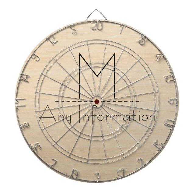 Monogramm Holzkörner Dartscheibe (vorne)
