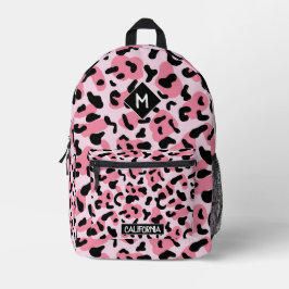Monogramm hübsch und süße Tier Muster Rosa Bedruckter Rucksack