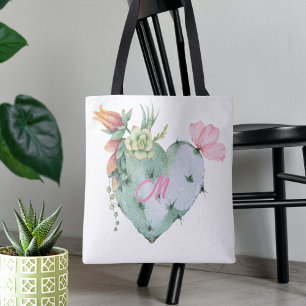 Monogramm Hübsche Aquarellfarben Blume Grün