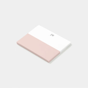 Monogramm hübsche Röte Pink Weiß Farbfeld Post-it Klebezettel