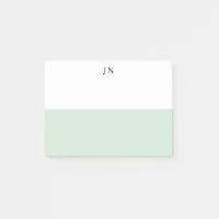 Monogramm Hübscher, grüner, weißer Farbblock