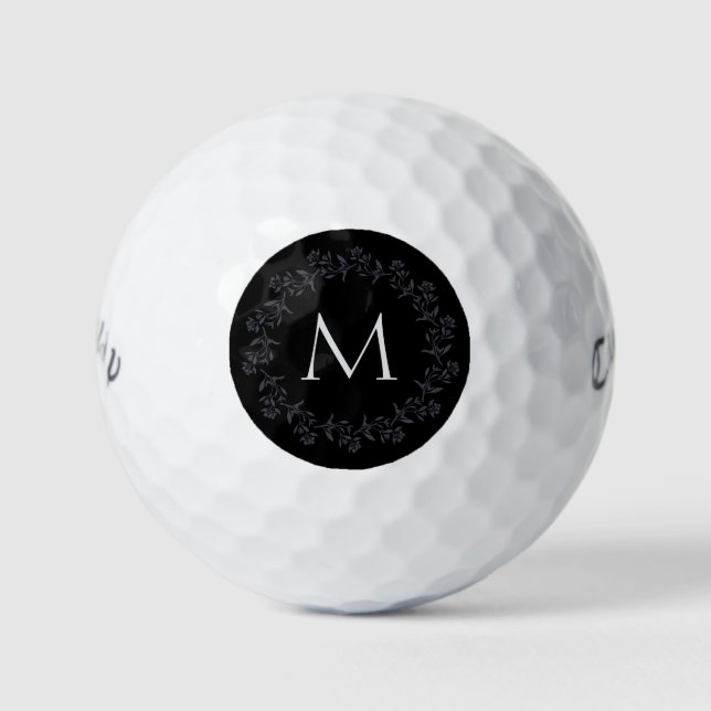 Monogramm Hübsches Blumenkraut Golfball (Vorderseite)