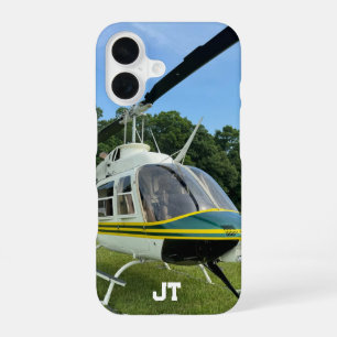 Monogramm-Hubschrauber-Foto, coole und stilvolle L iPhone 16 Hülle