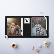 Monogramm Hund Mama Vater zwei FotoCollage