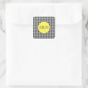 Monogramm Hundzahn 1,5" Briefpapier Aufkleber