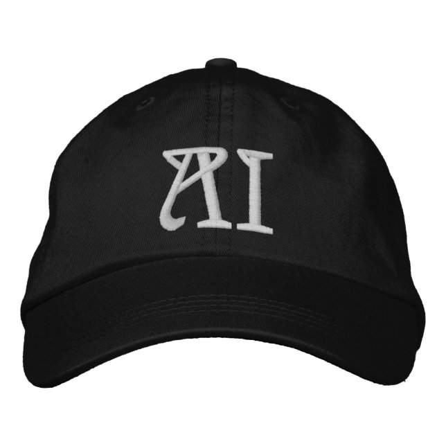 Monogramm-Hüte Bestickte Baseballkappe (Vorderseite)
