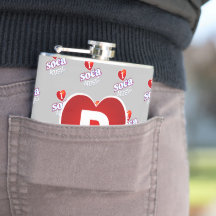 MONOGRAMM I LIEBE SOCA auf GRAU