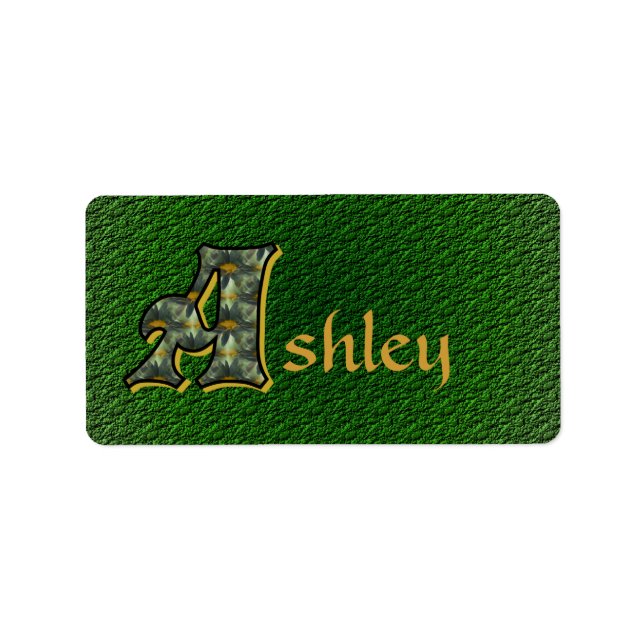 Monogramm Ihr Name Anfangsbuchstaben Adressaufkleber (Vorne)