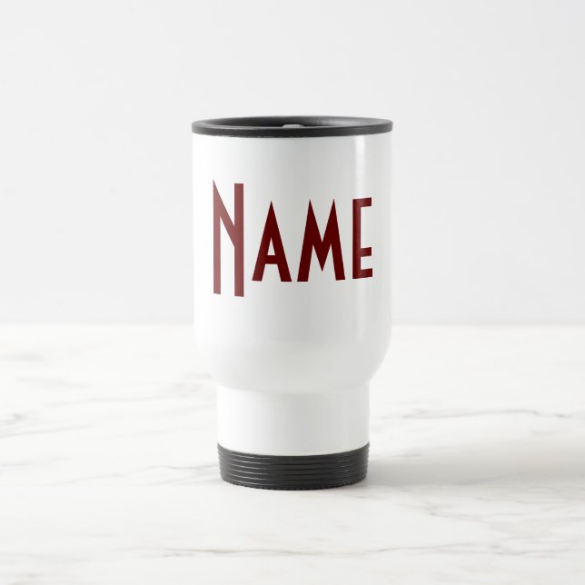 Monogramm Ihr Name Reisebecher (Mittel)