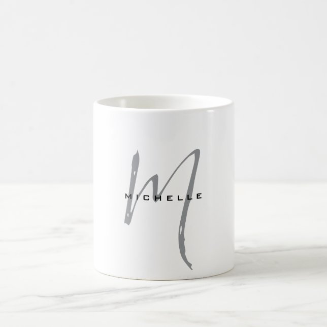 Monogramm Ihr Name Sondergeschenk erhalten eins Kaffeetasse (Mittel)