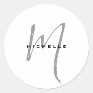 Monogramm Ihr Name Sondergeschenk erhalten eins Runder Aufkleber