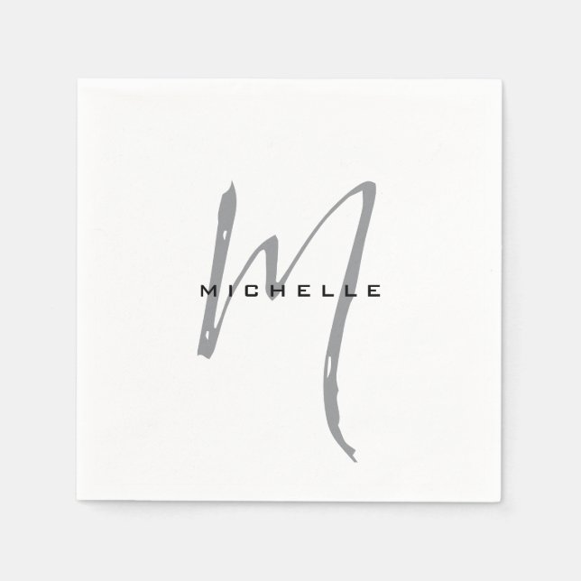 Monogramm Ihr Name Sondergeschenk erhalten eins Serviette (Vorderseite)