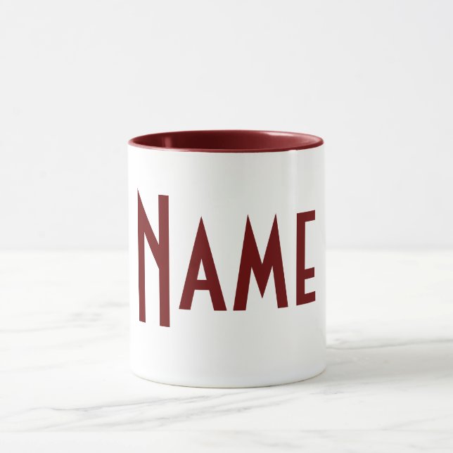 Monogramm Ihr Name Tasse (Zentrum)