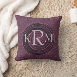 Monogramm Ihrer Initialen Pflaumenwirbel Personali Kissen