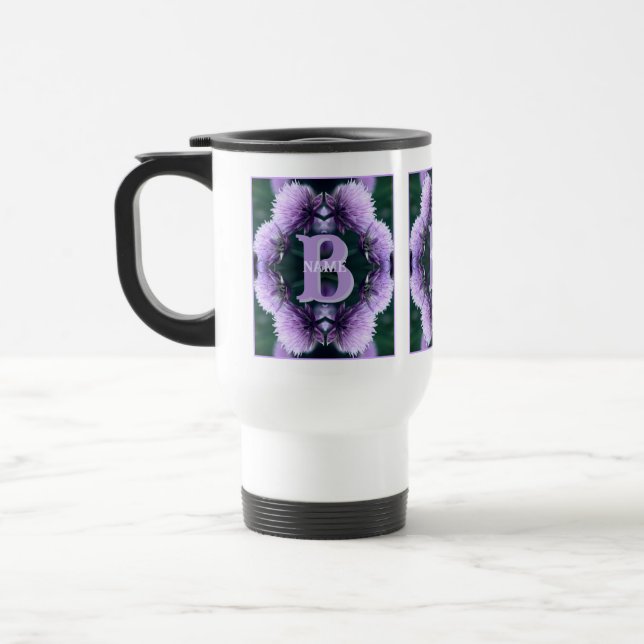 Monogramm Ihres Anfangsbuchstabens Name Allium Per Reisebecher (Links)