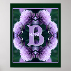 Monogramm Ihres Anfangsbuchstabens Namen Allium Pe Poster