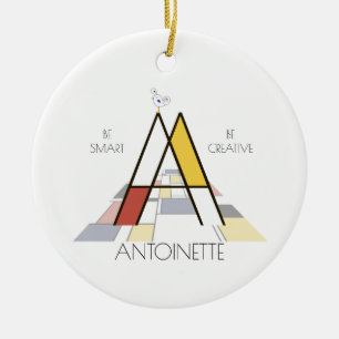 Monogramm im modernen Kunststil. Buchstabe A Keramik Ornament