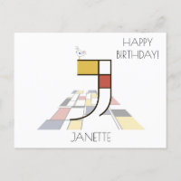 Monogramm im modernen Kunststil. Buchstabe J