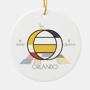 Monogramm im modernen Kunststil. Buchstabe O Keramik Ornament