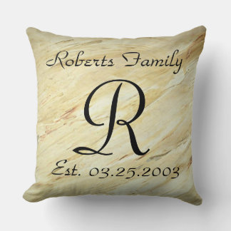 Monogramm-Imitate beendet Muster Kissen