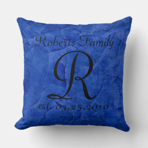 Monogramm-Imitate beendet Muster Kissen