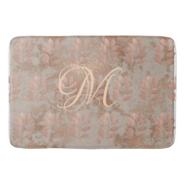 Monogramm Imitate Rose Gold Muster Bath Mat Badematte