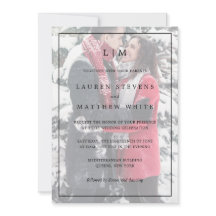 Monogramm Imitate Vellum Foto in einer Hochzeit