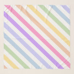 Monogramm in der weiß-Circle-Pastel-Rainbow-Streif Schal<br><div class="desc">Einfaches minimalistisches Design der pastellfarbenen Regenbogenstreifen. Perfektes modernes Geschenk für jeden,  LGBTQ freundliches Geschenk und Erinnerungen.</div>