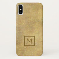 Monogramm in quadratischen Imitaten Einfache Metal