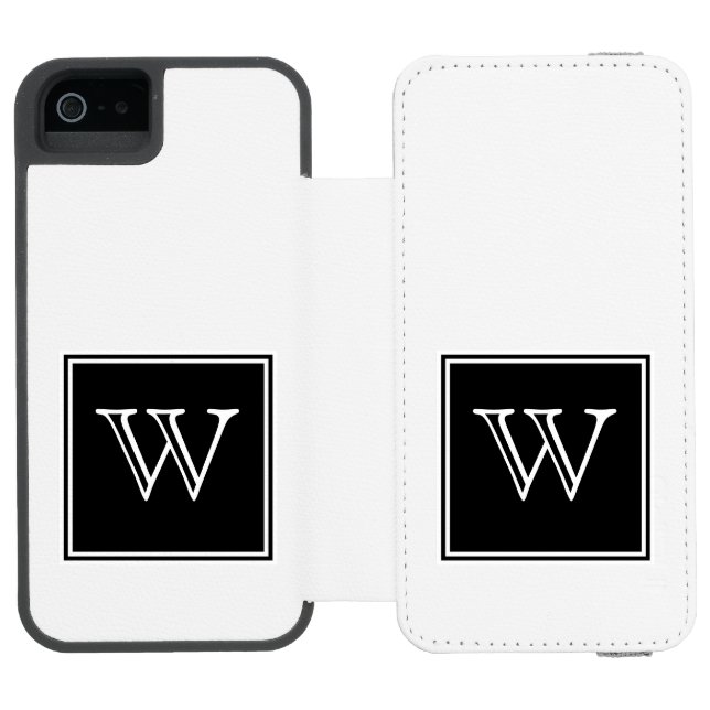 Monogramm Incipio iPhone Geldbeutel-Hülle (Folio Geöffnet)